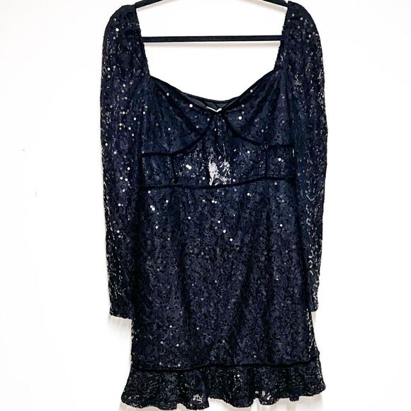 NWT Lovers and Friends Revolve Penelope Black Cocktail Dress Sz XL Host Pick - Picture 4 of 10